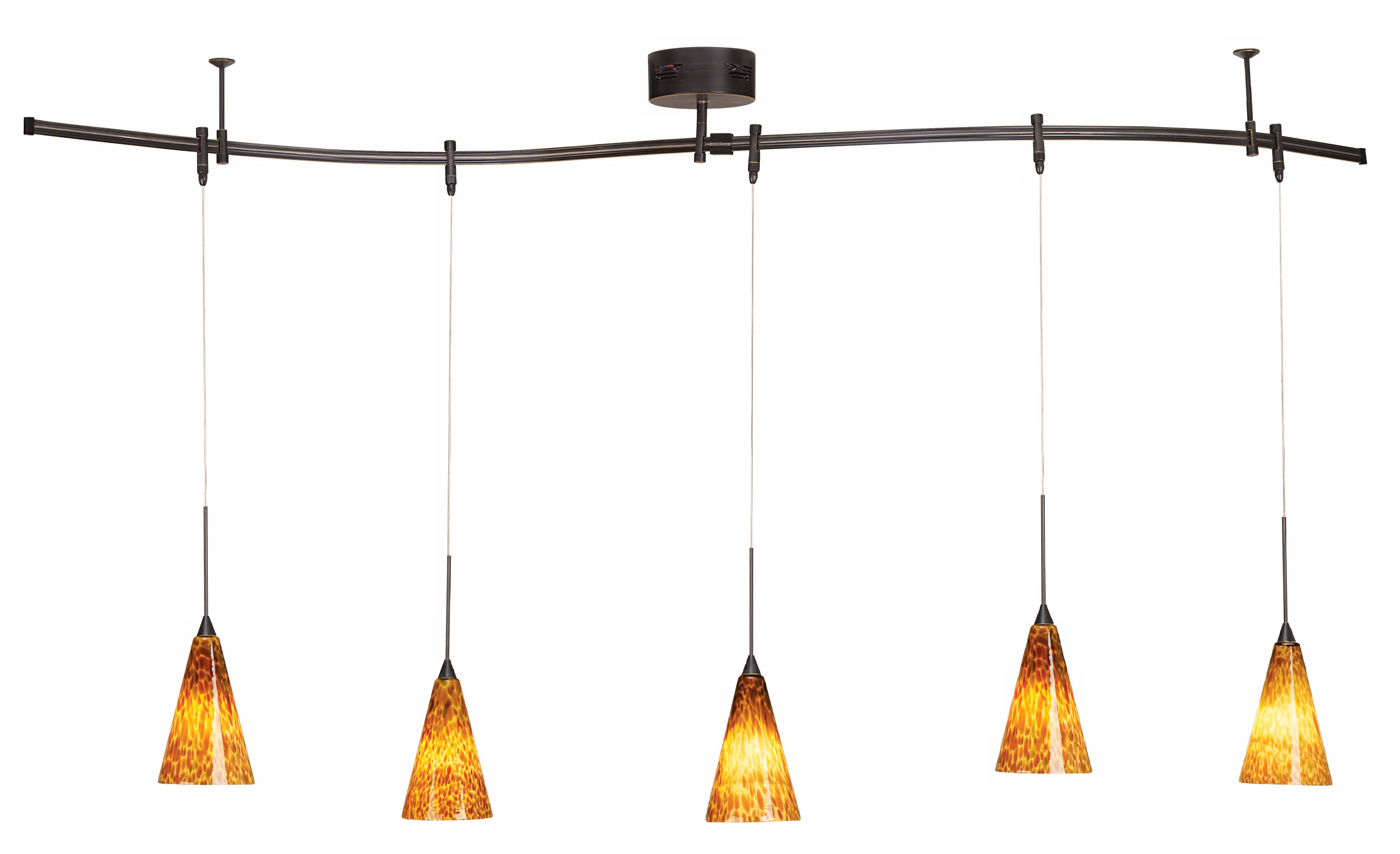 Pro Track® Bronze 175 Watt Five Light Monorail Pendant Kit