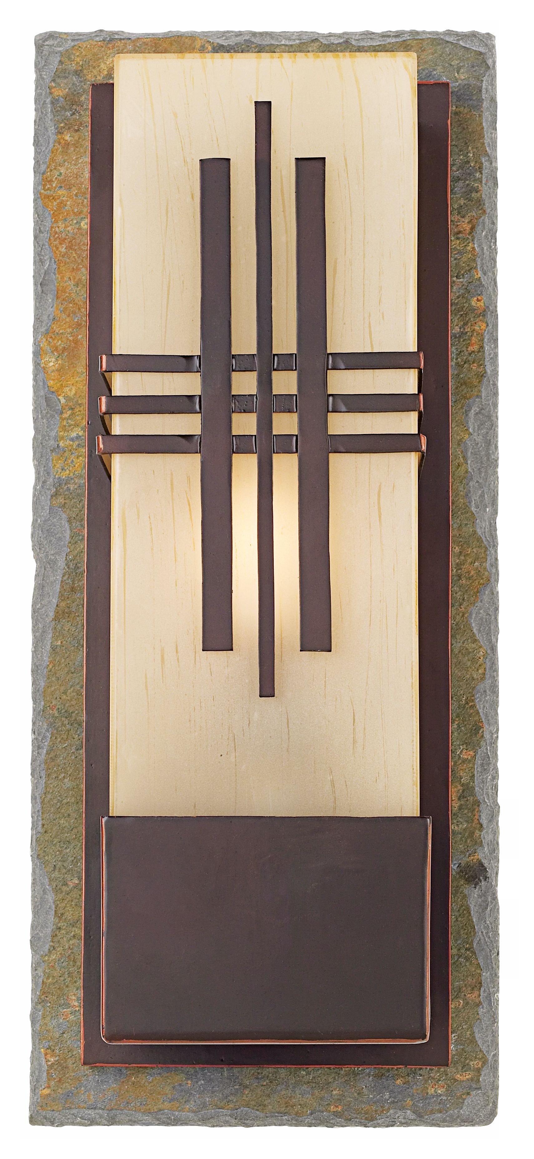Caramel Slate Bronze Finish 19" High Outdoor Wall Light