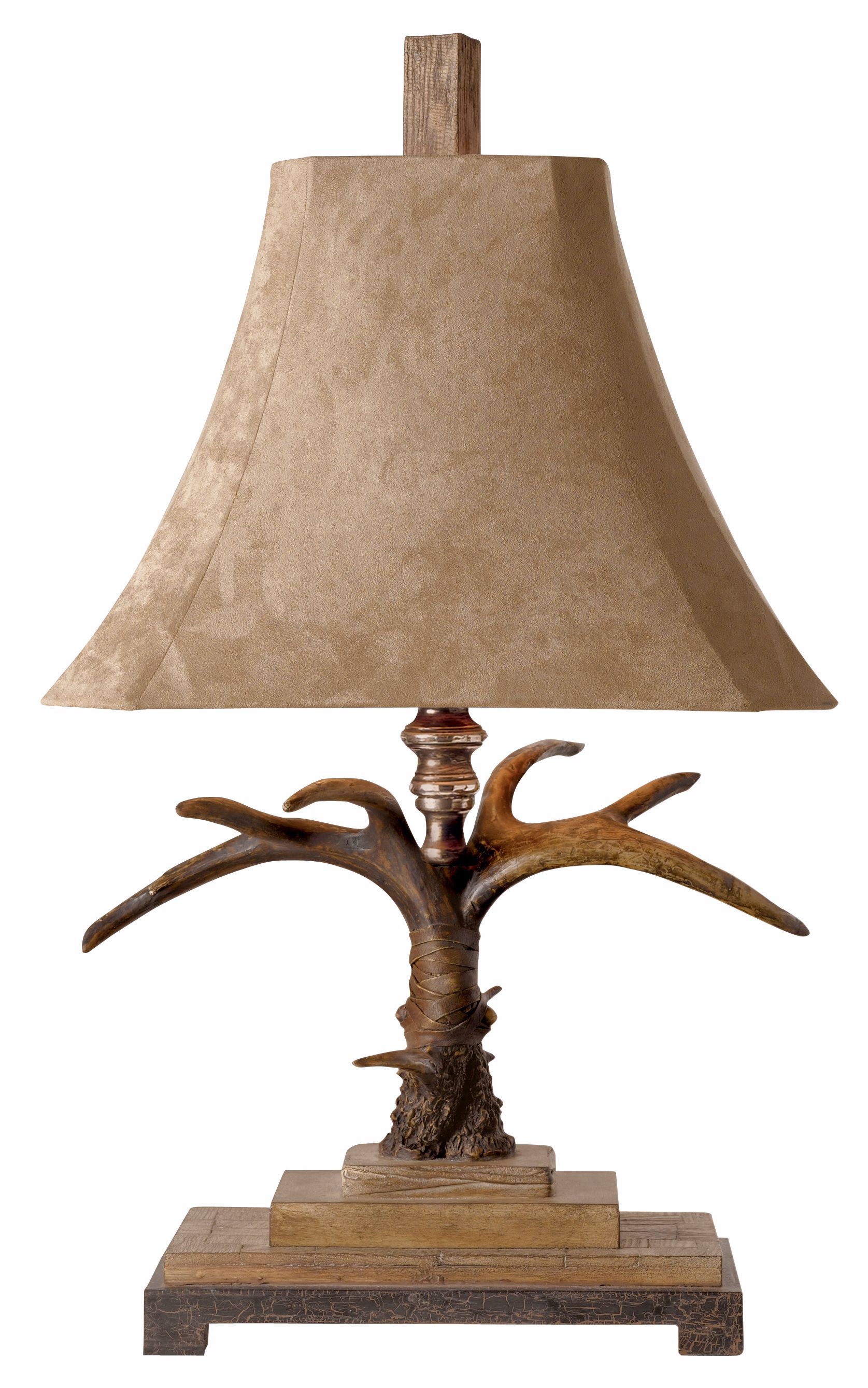 Uttermost Faux Antler Suede Table Lamp