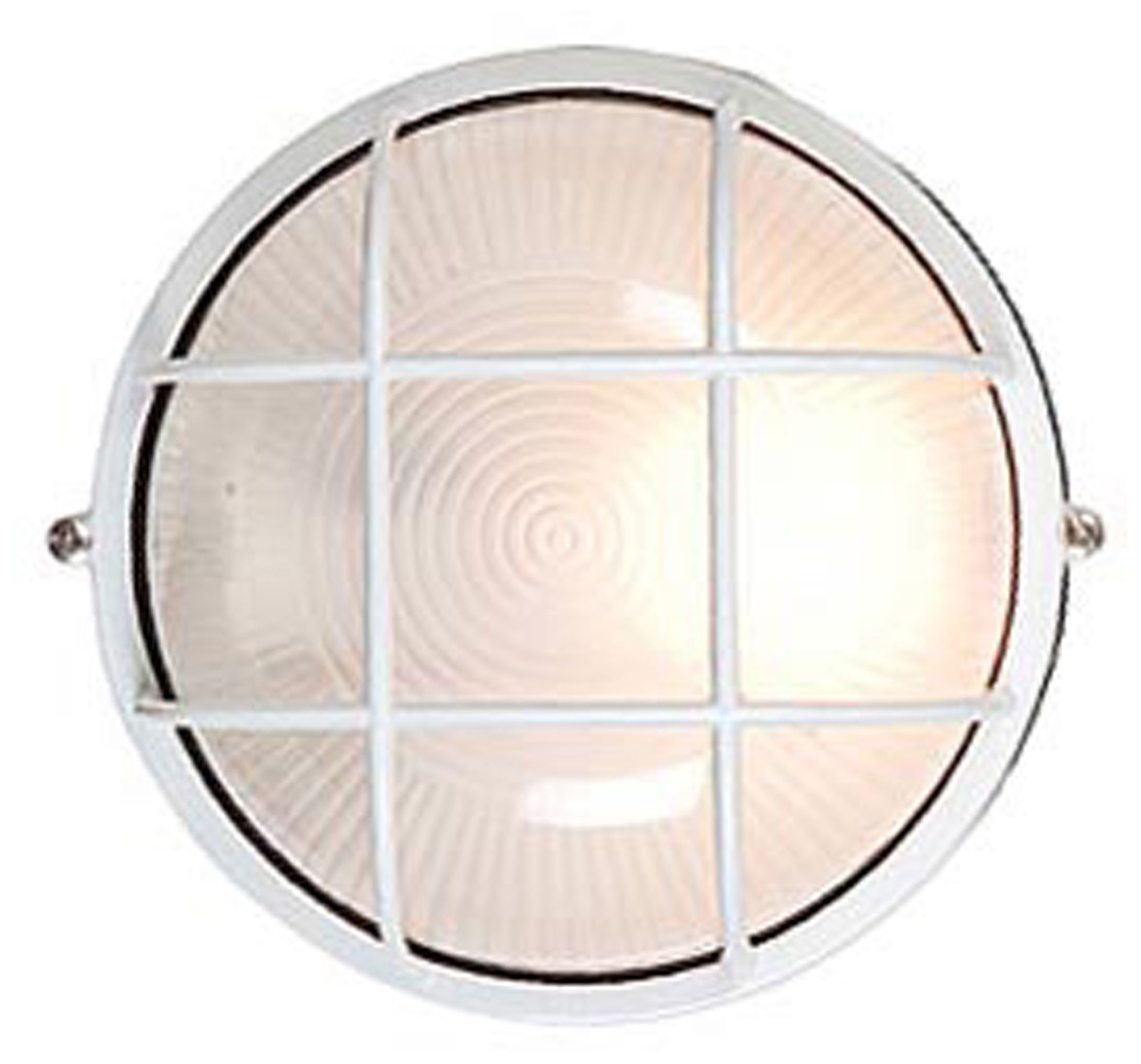 Bulkhead Collection 7" Round White Outdoor Wall Light
