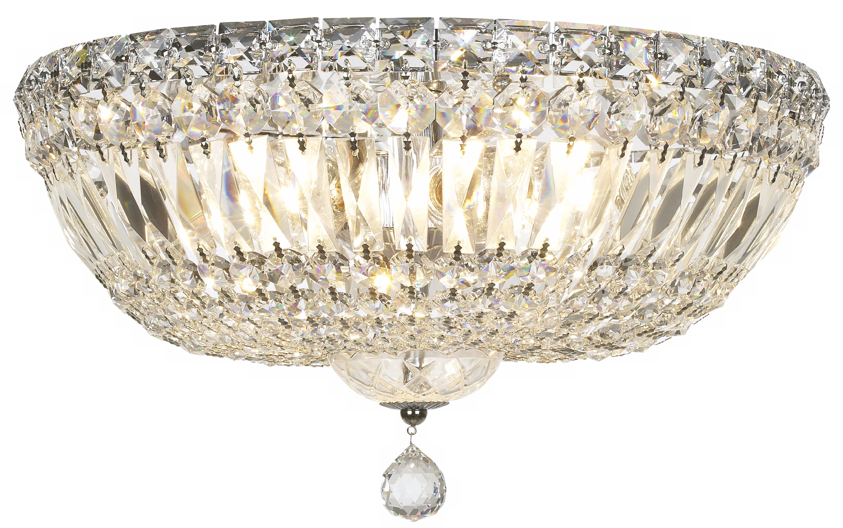 James R. Moder Crystal 14" Wide Ceiling Light Fixture