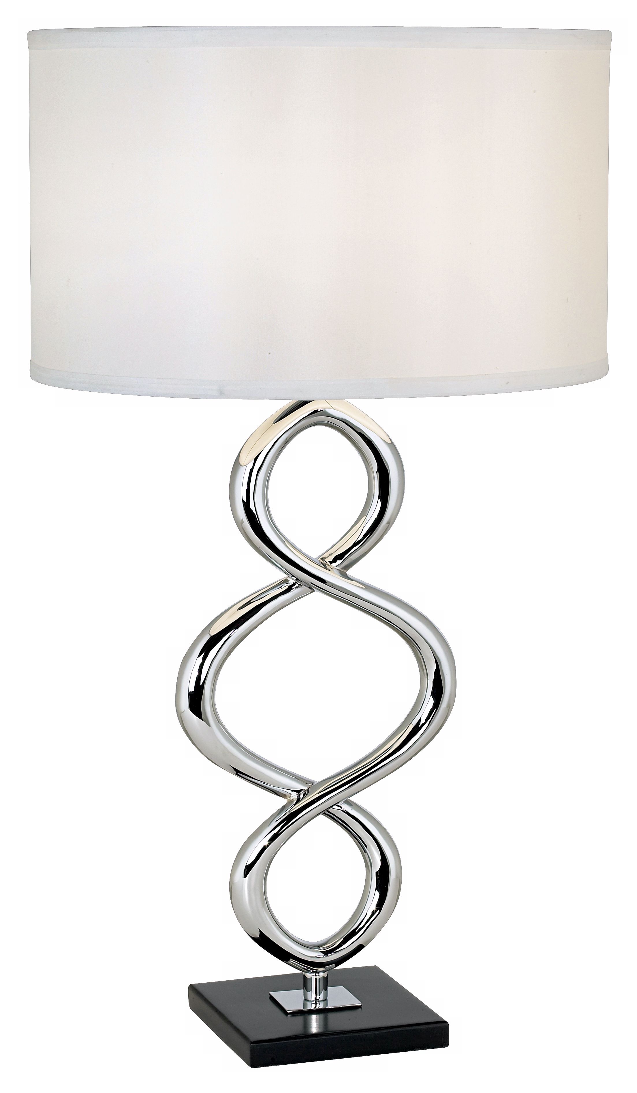 Possini Euro Design Chrome Helix Table Lamp
