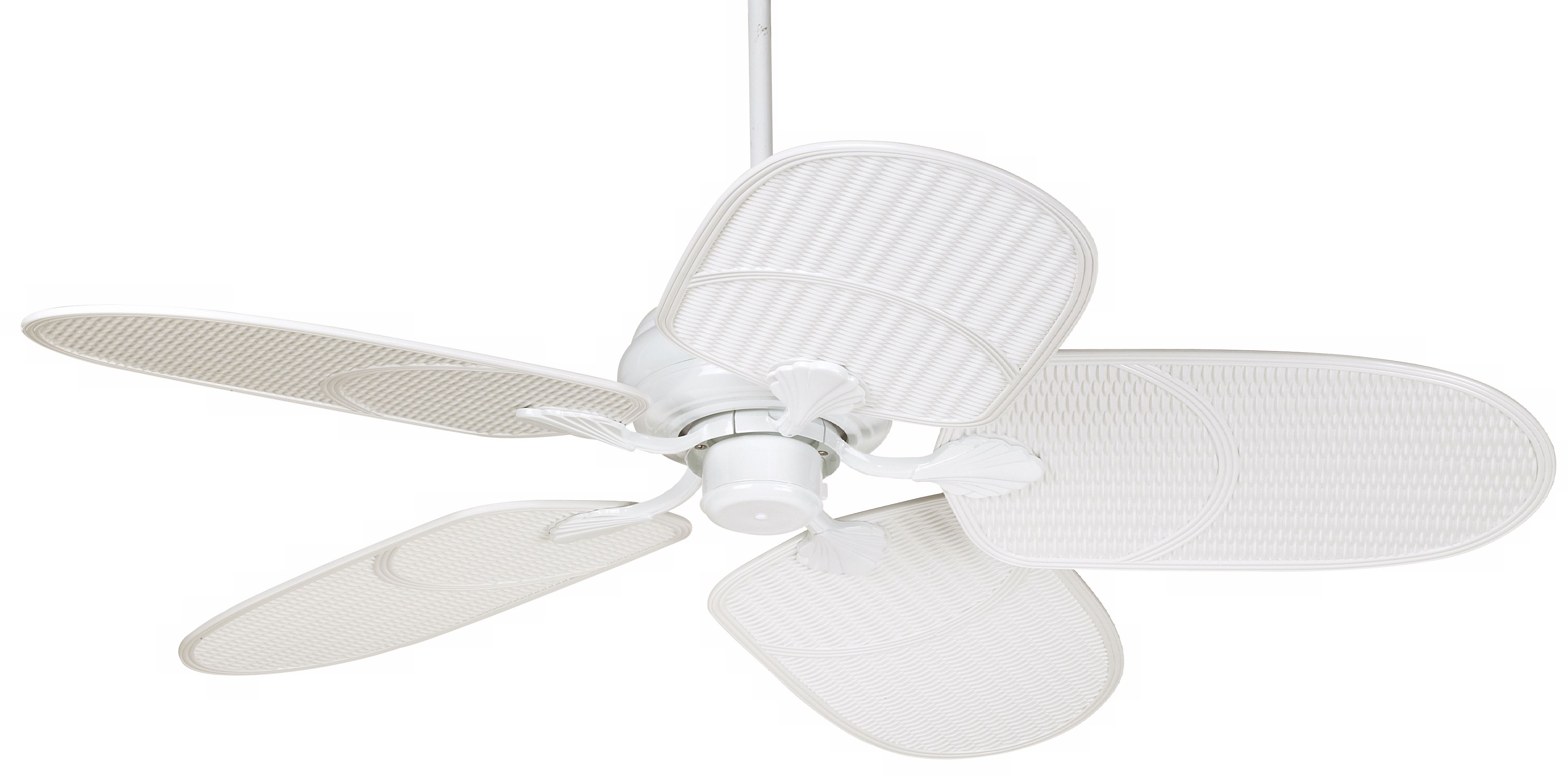 52" Casa Vieja® Tropical White Outdoor Ceiling Fan