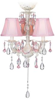 Pretty in Pink Pull Chain Ceiling Fan Light Kit 53567