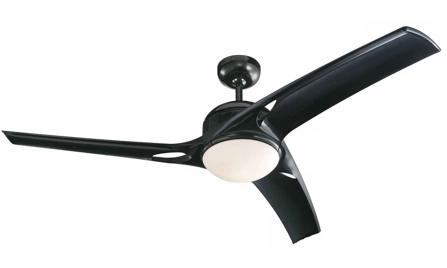 52" Mach One Gloss Black Finish Ceiling Fan