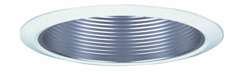 Lithonia 6" White Baffle Plastic Flange Recessed Light Trim