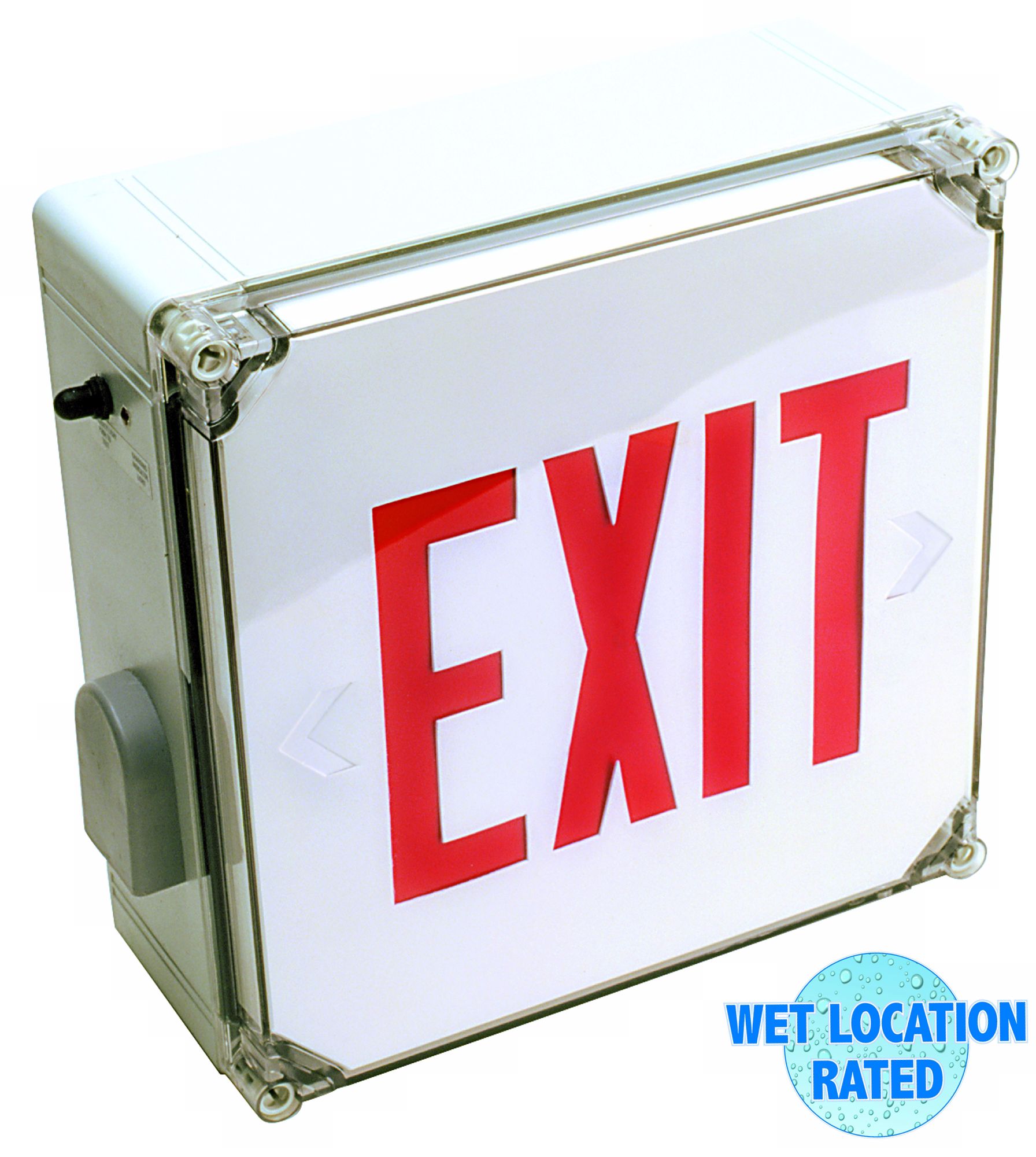 Wet Location Red LED Exit Sign