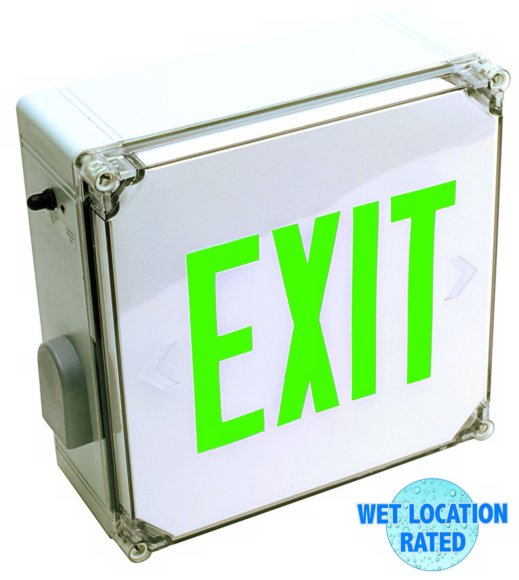 Wet Location Green LED Exit Sign