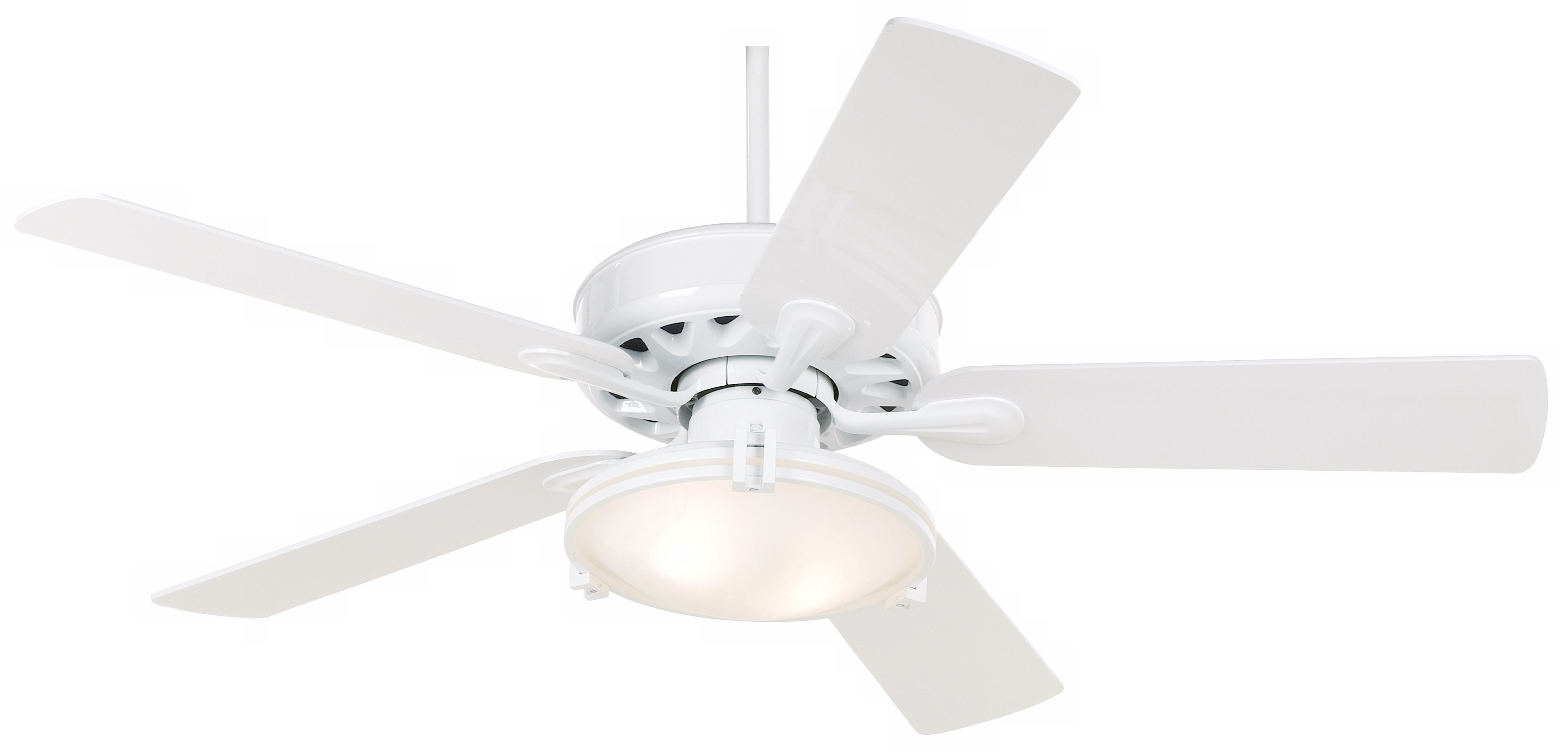 52" Casa Vieja Intrepid White Ceiling Fan with 1-Light Kit