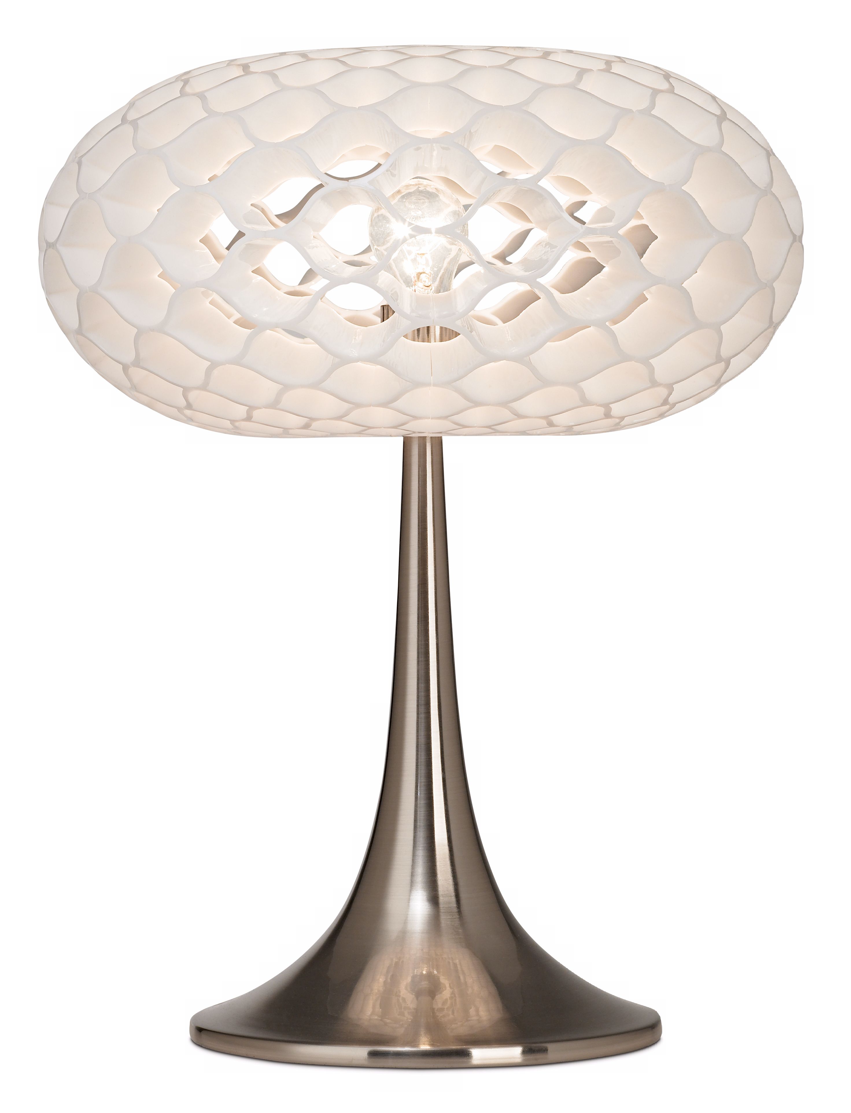 White Acrylic Honeycomb Table Lamp