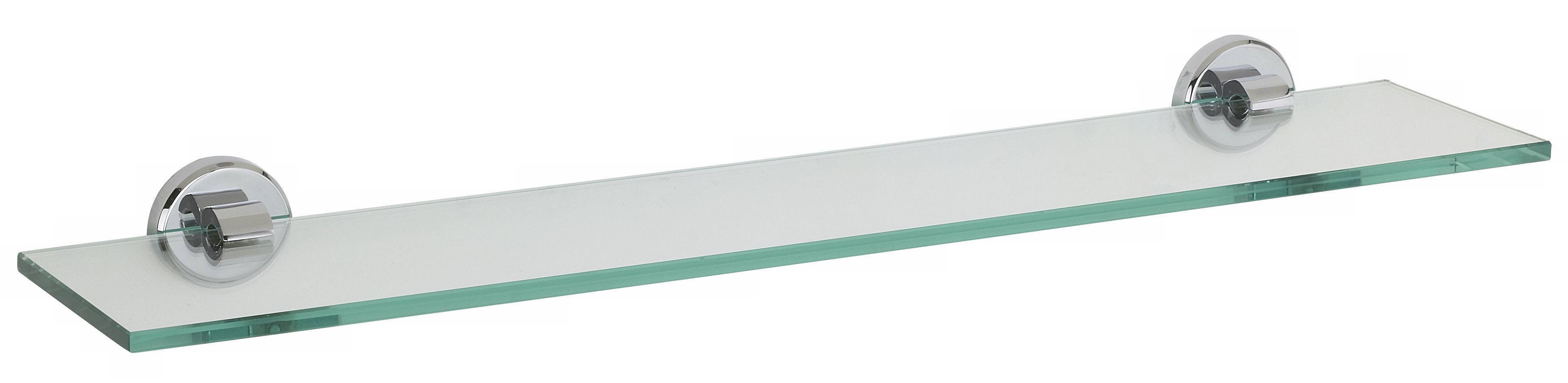 Philip Collection Polished Chrome Glass Shelf