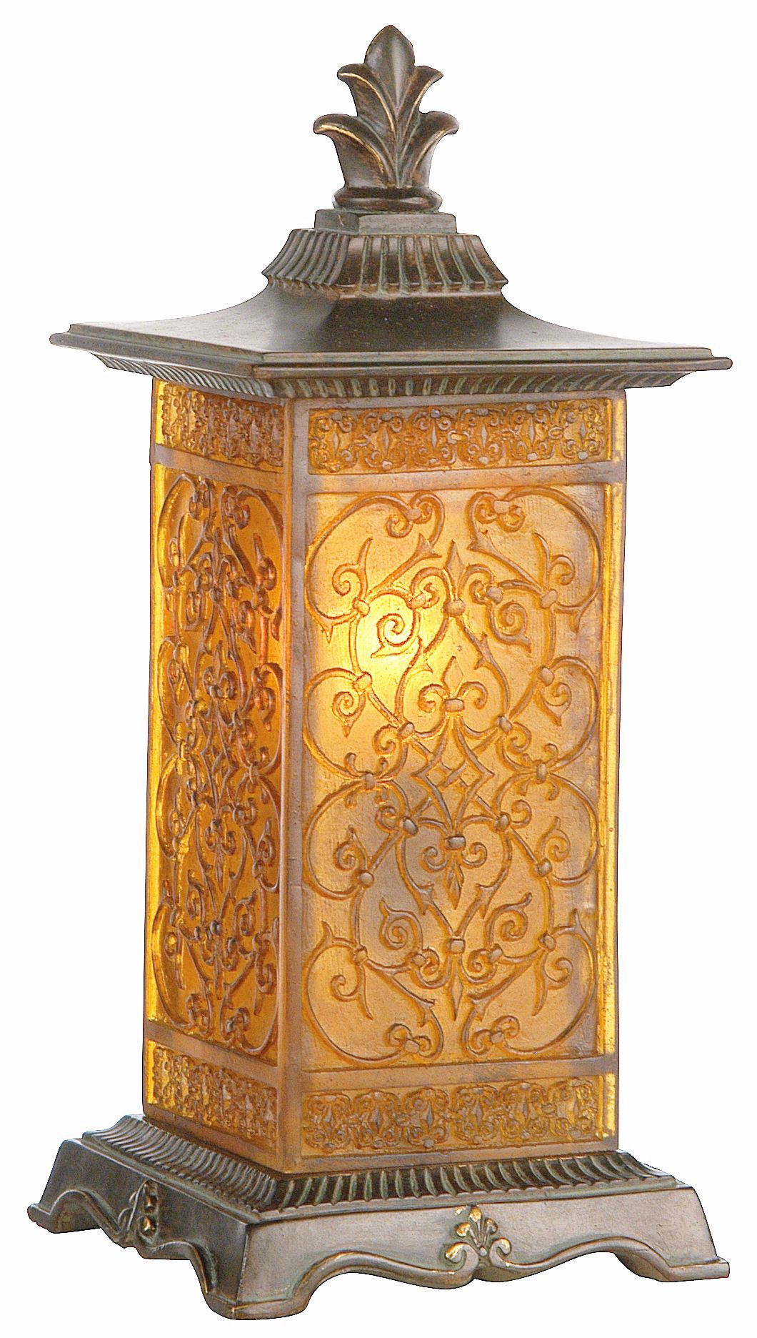 Oriental Amber Accent Table Lamp