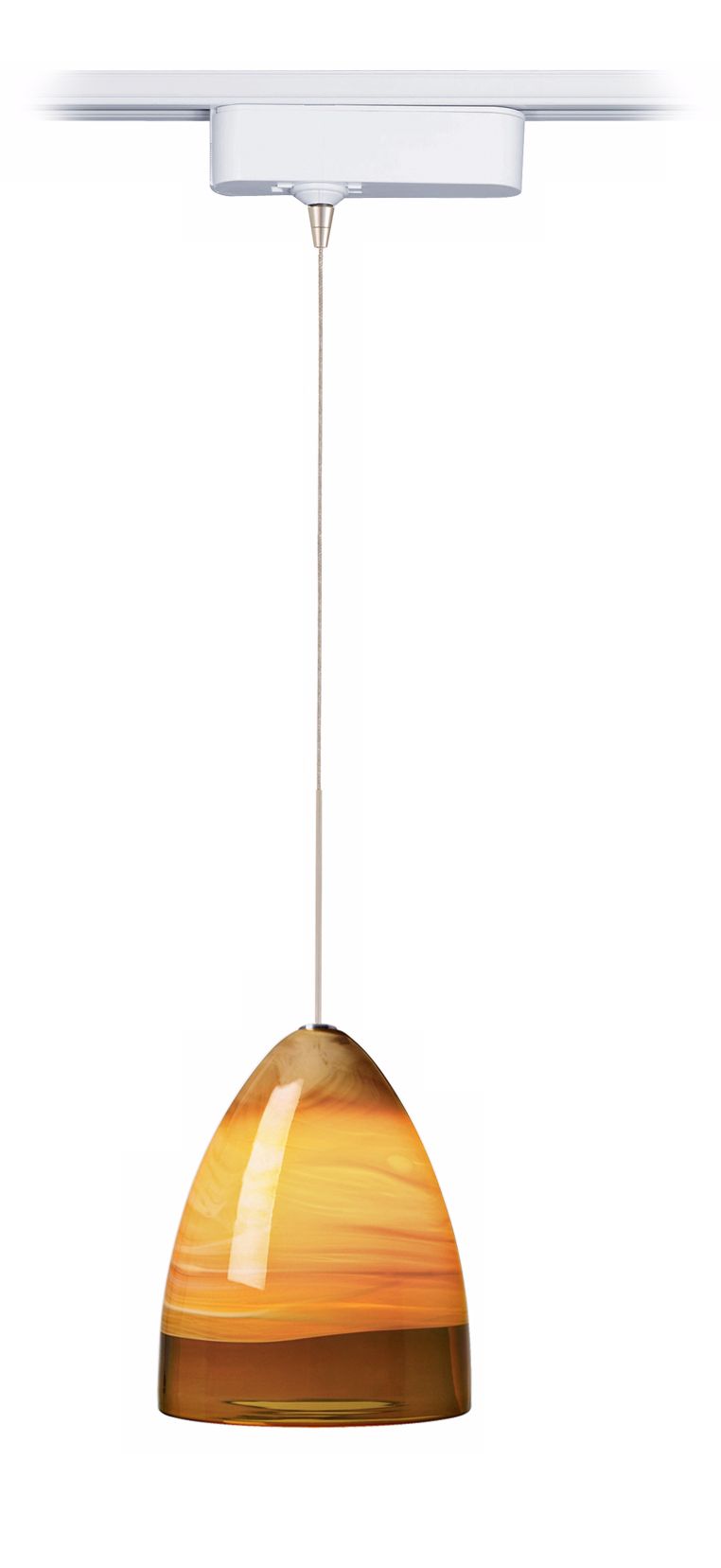 Nebbia Amber Glass Tech Track Pendant for Juno Track Systems