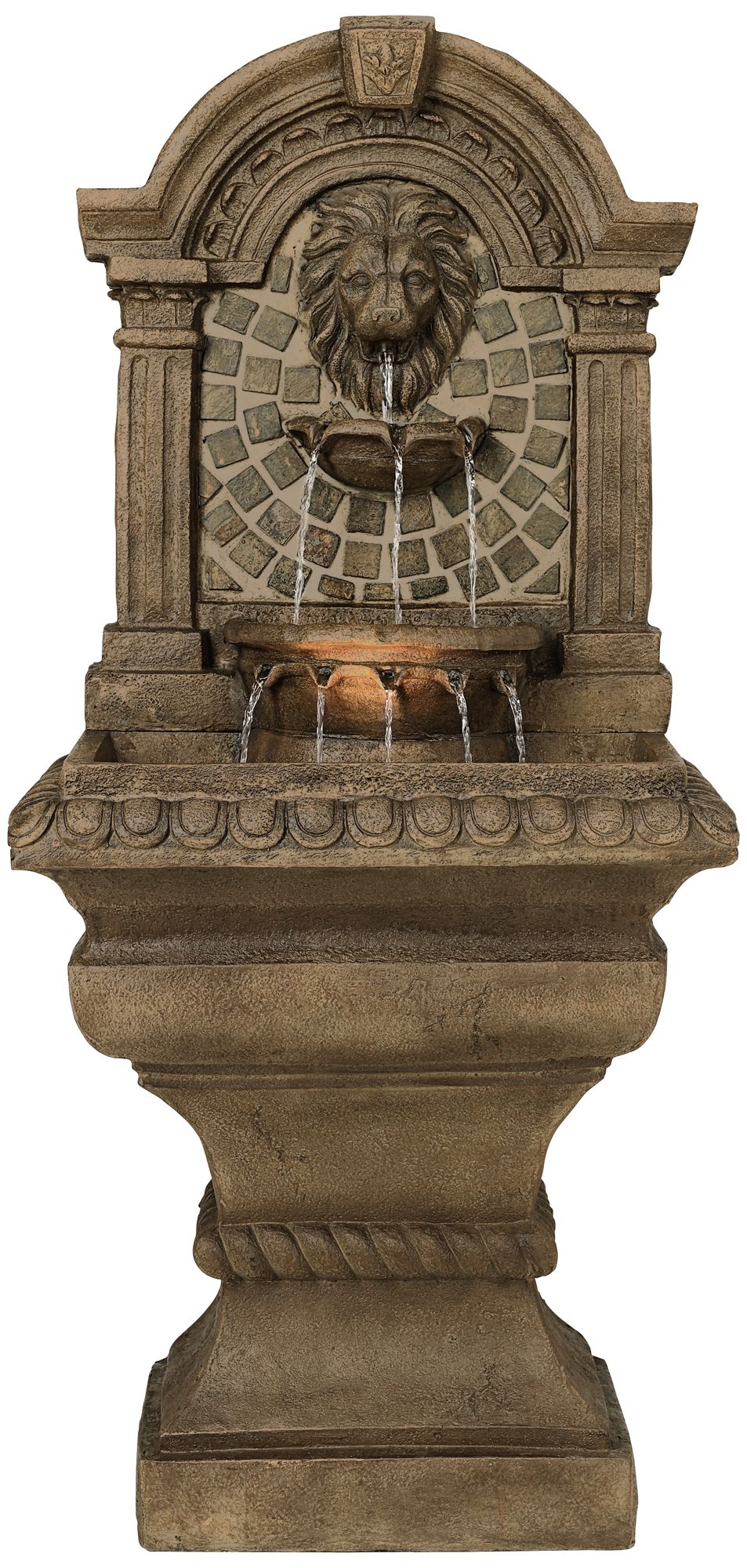 Royal Lions Head Floor Fountain
