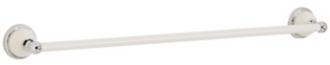 24 Wide White and Chrome Finish Towel Bar 55268