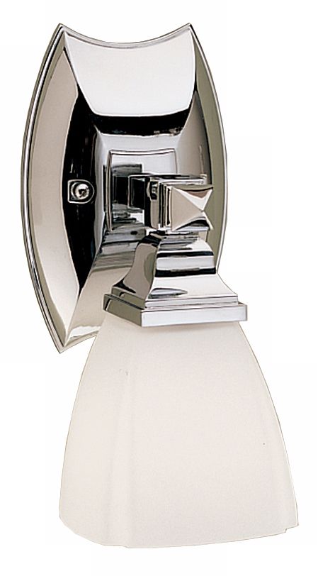 Chrome With Satin Etched Opal 11" High Wall Sconce