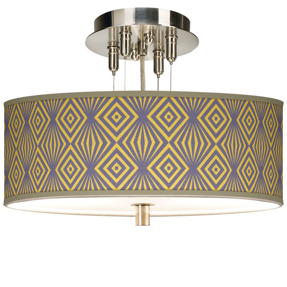 Deco Revival Giclee 14" Wide Ceiling Light