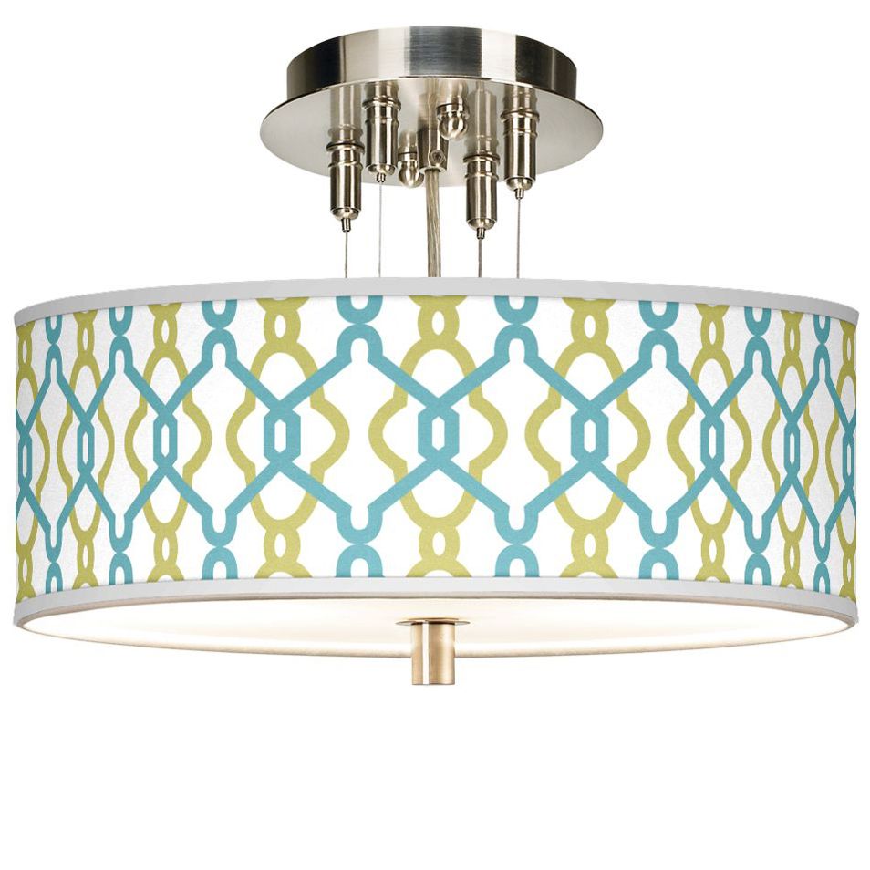 Hyper Links Giclee 14" Wide Ceiling Light
