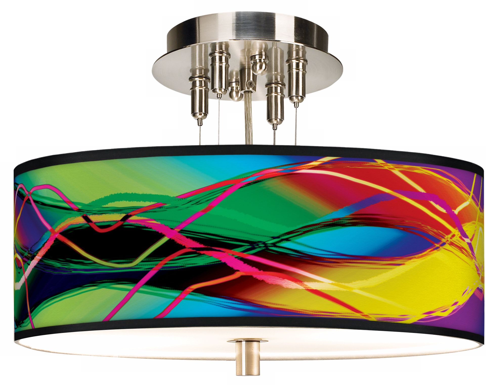 Colors in Motion Light Giclee 14" Wide Ceiling Light