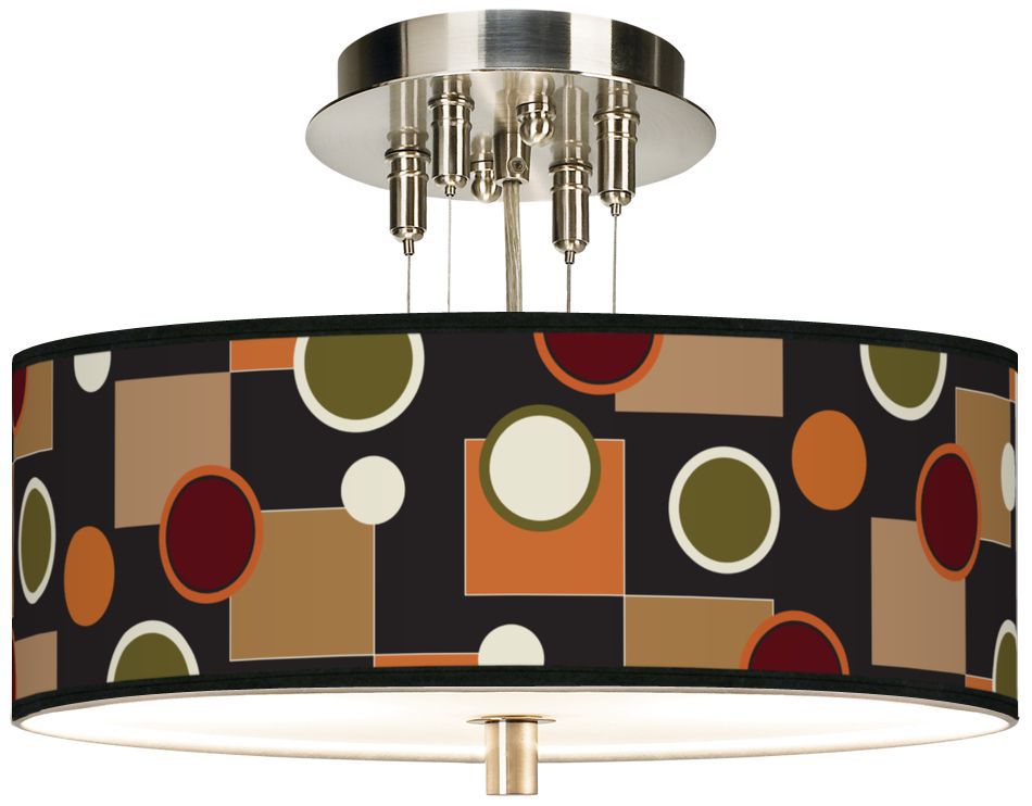 Retro Medley Giclee 14" Wide Ceiling Light