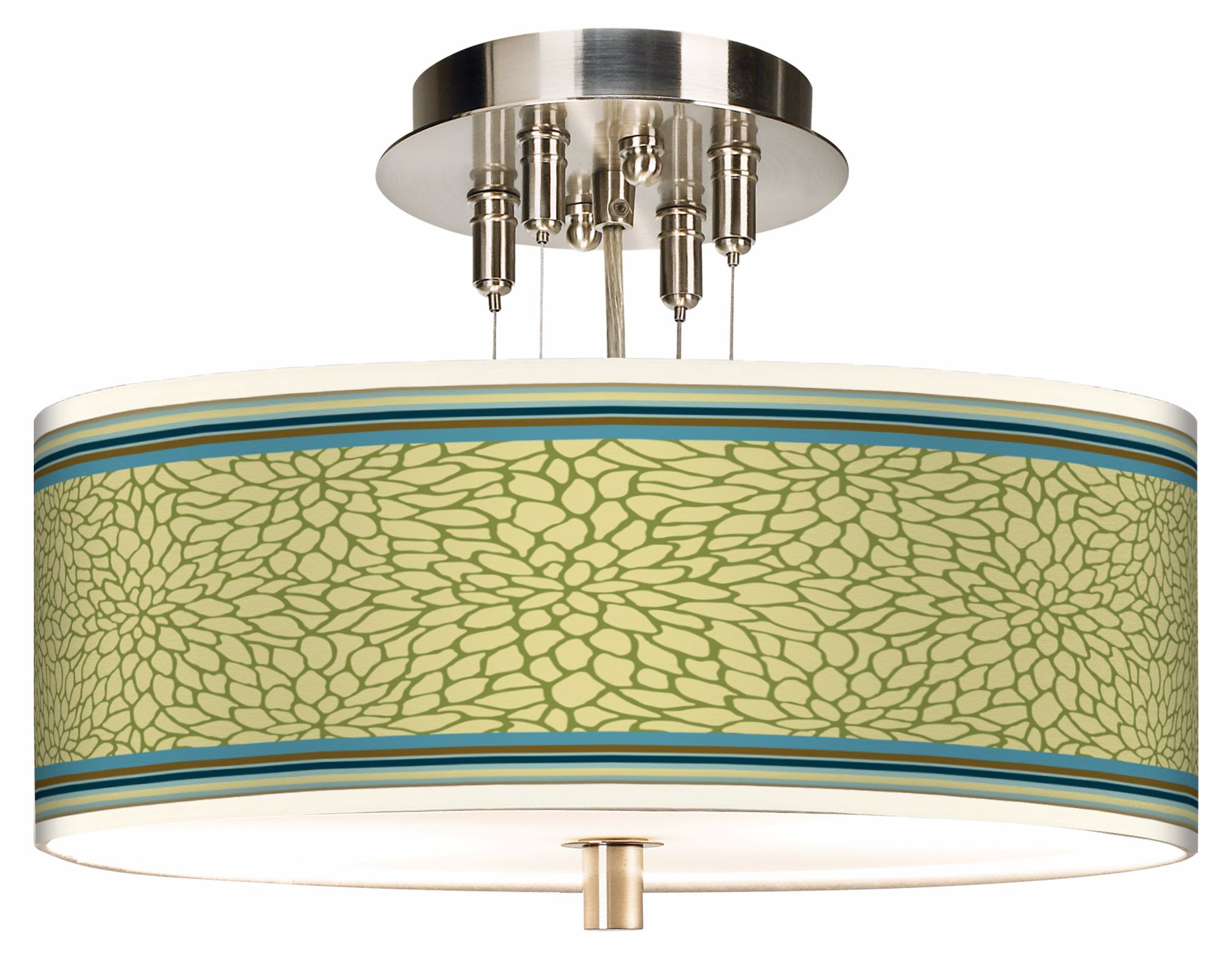 Stacy Garcia Kiwi Tini Dahlia Giclee 14" Wide Ceiling Light