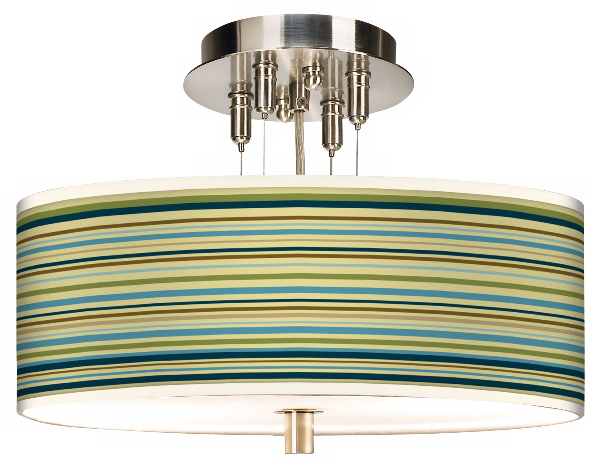 Stacy Garcia Kiwi Tini Stripe Giclee 14 Wide Pendant Light 55369 J1818