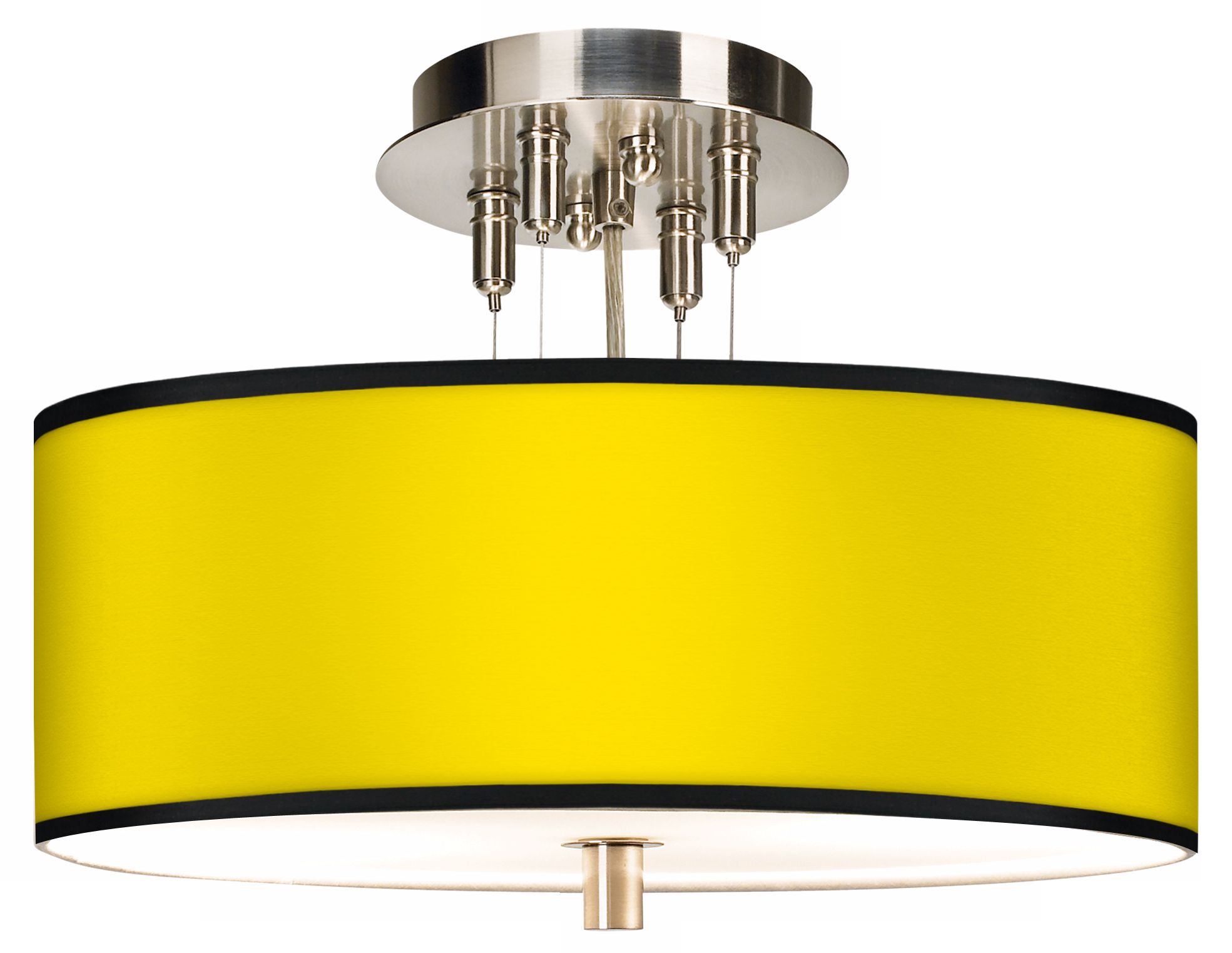 All Yellow Giclee 14" Wide Ceiling Light
