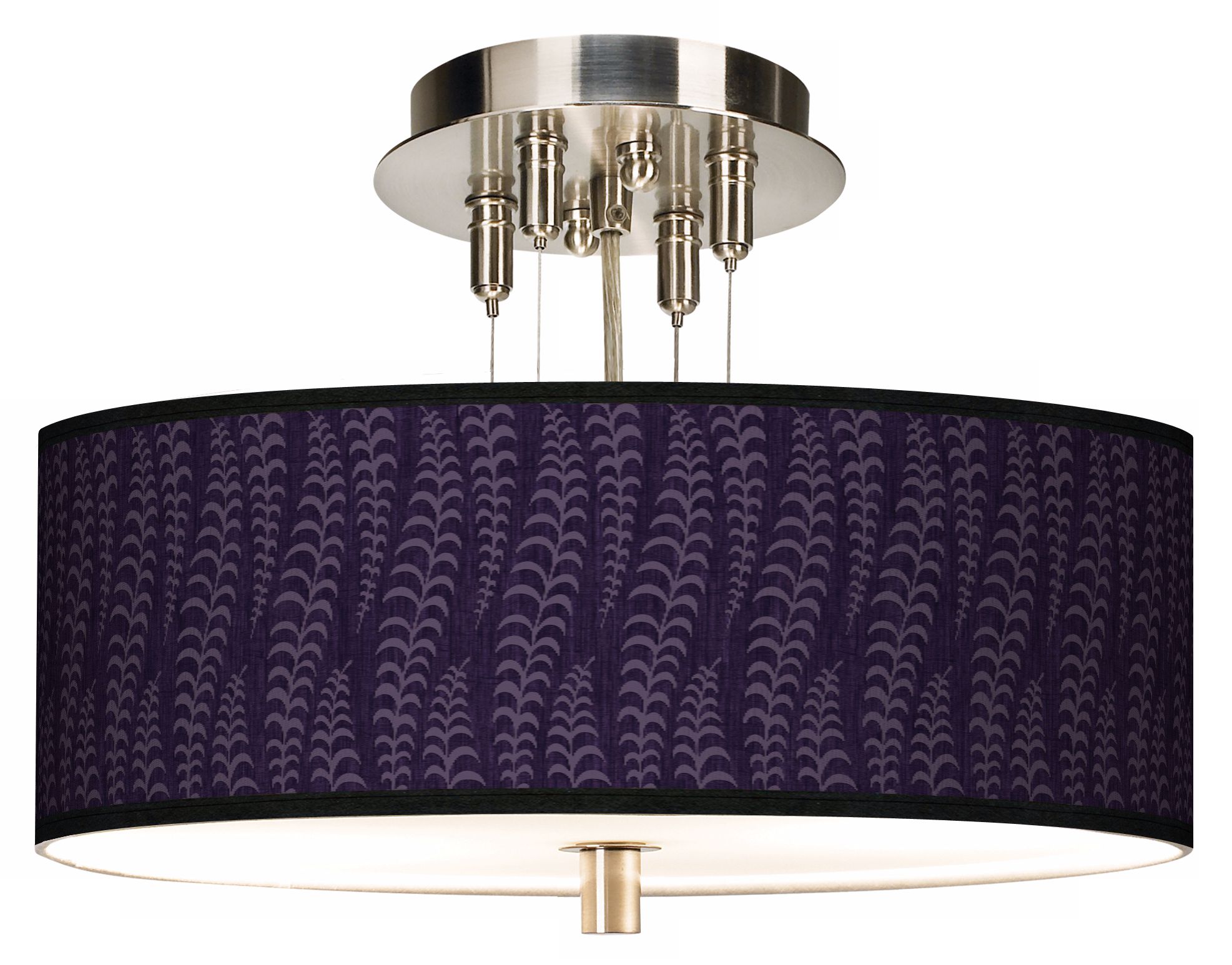 Stacy Garcia Fancy Fern Rich Plum 14" Wide Ceiling Light