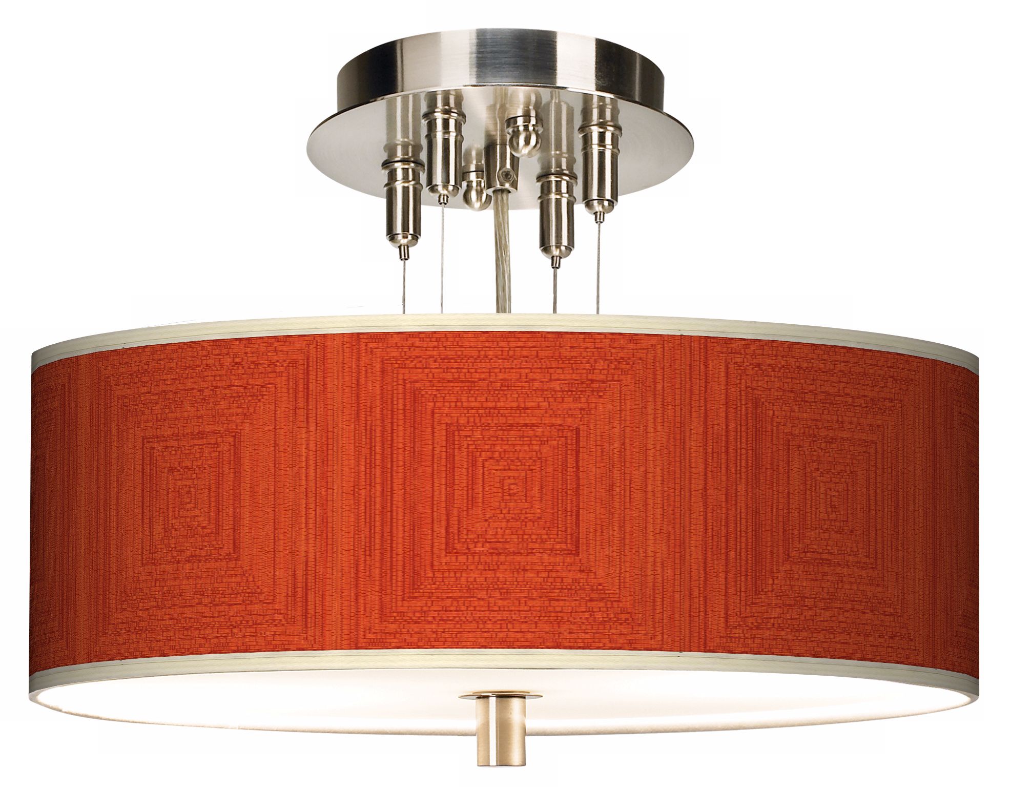 Stacy Garcia Crackled Square Coral 14" Wide Ceiling Light