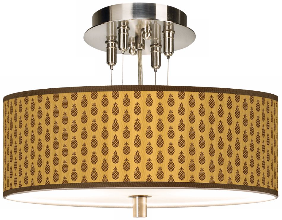 Kathy Ireland Pineapple Passion 14" Wide Ceiling Light