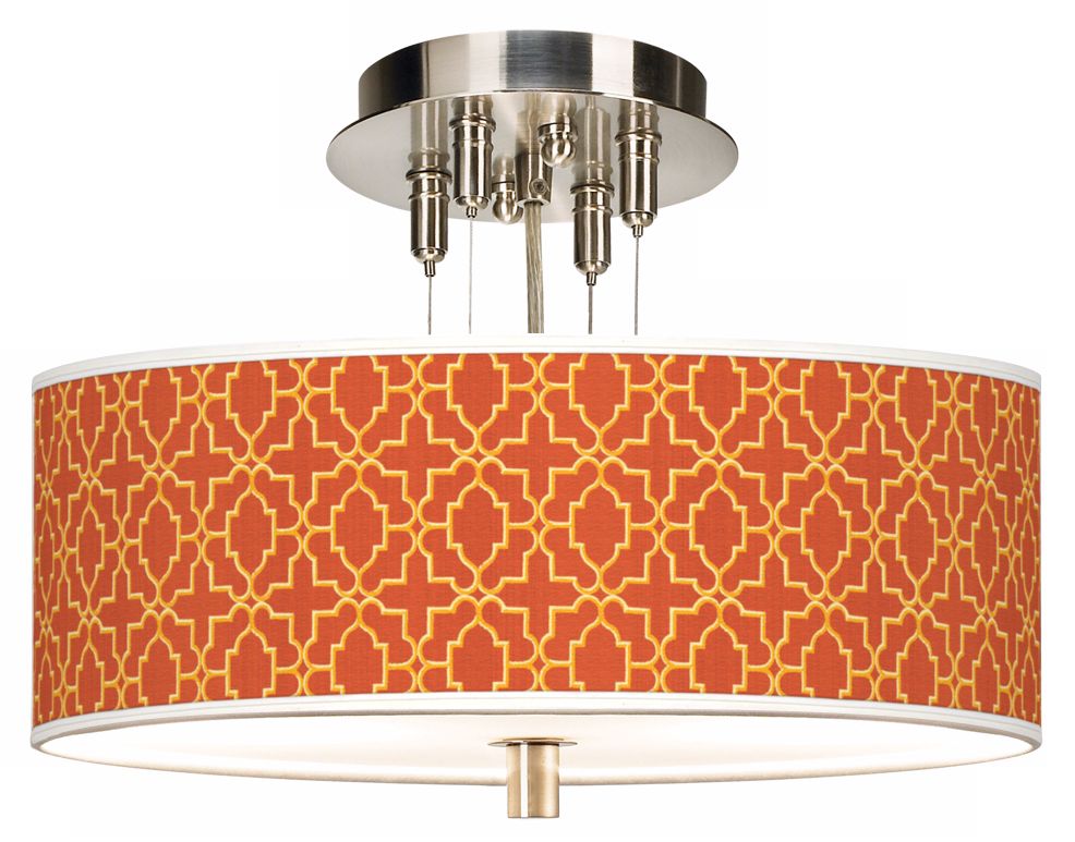 Stacy Garcia Santorini Sunset Giclee 14" Wide Ceiling Light