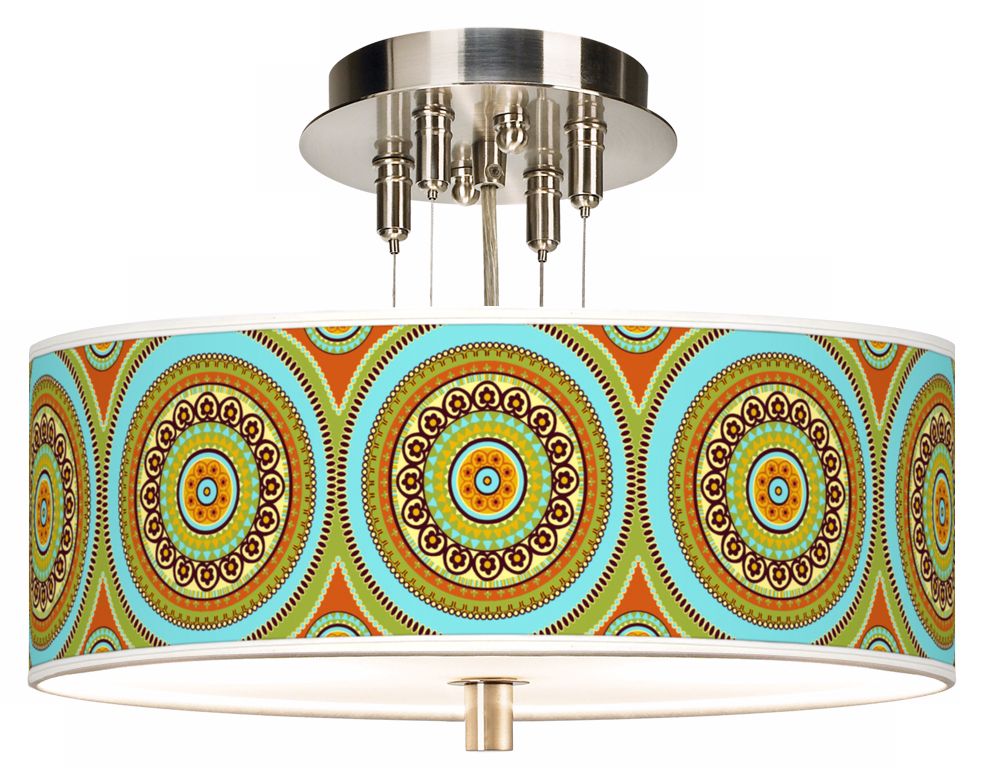 Stacy Garcia Arno Mosaic Daybreak 14" Wide Ceiling Light