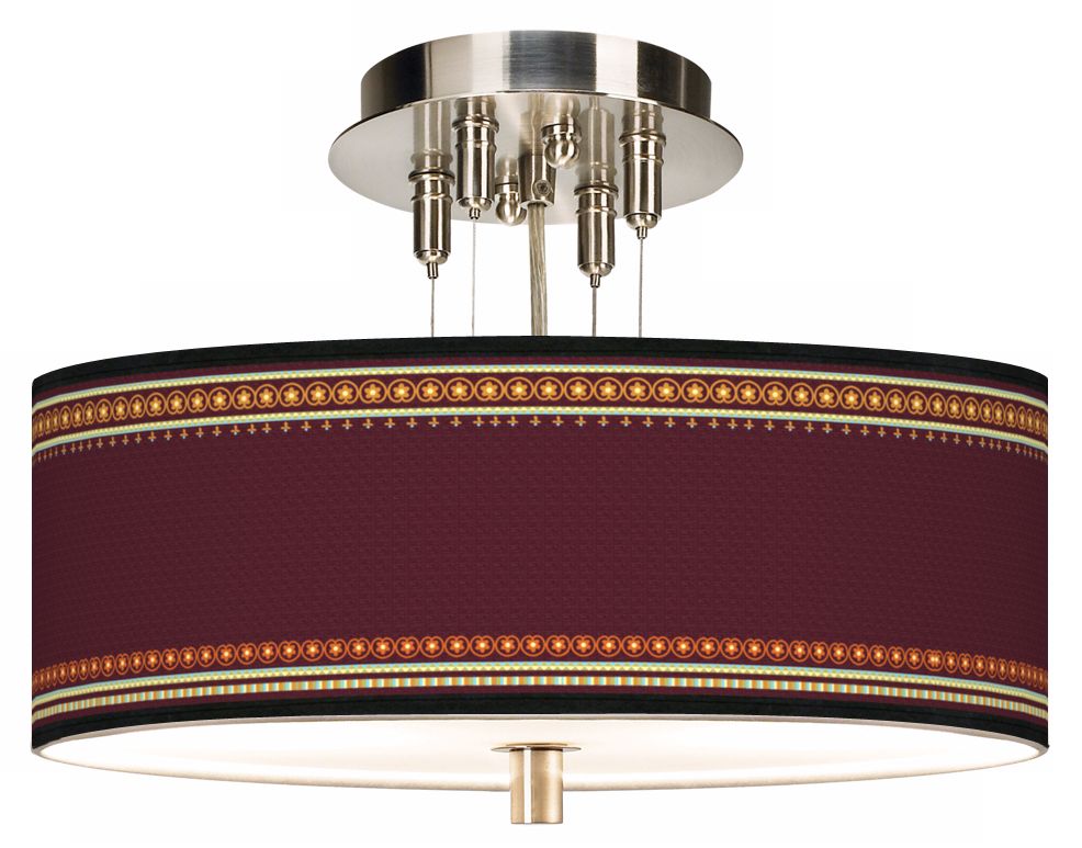 Stacy Garcia Ebro Garnet Giclee 14" Wide Ceiling Light