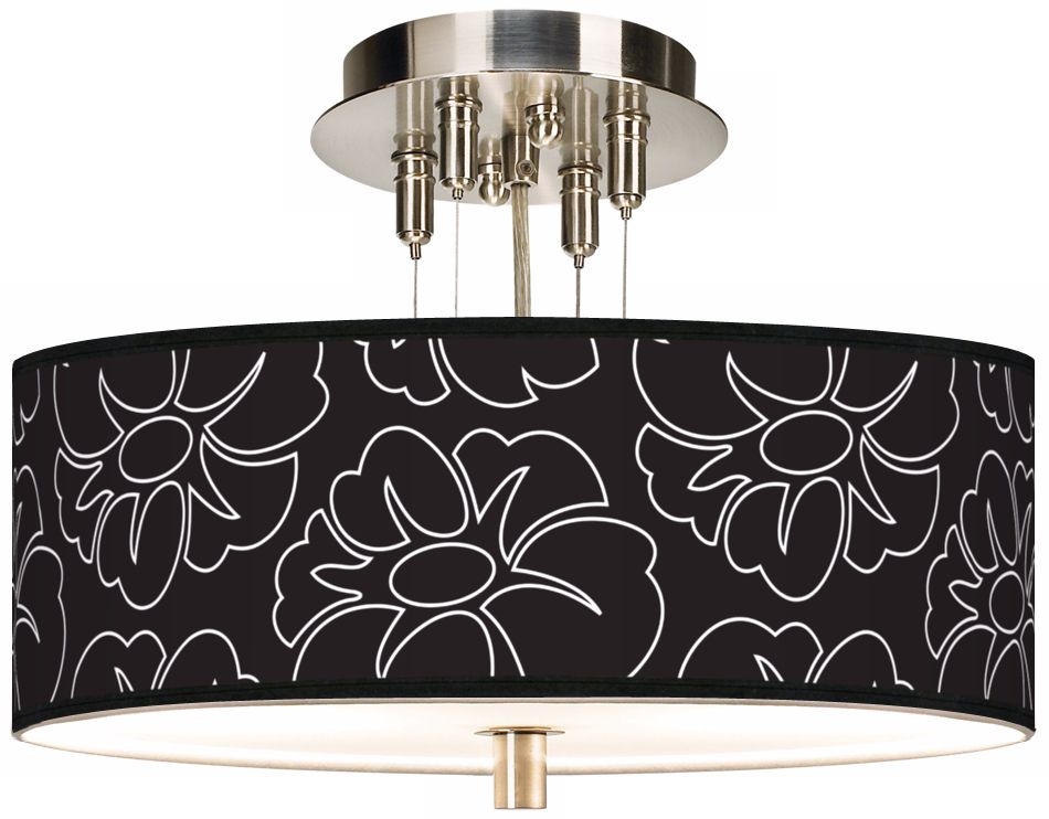 Summer Silhouette Giclee 14" Wide Ceiling Light