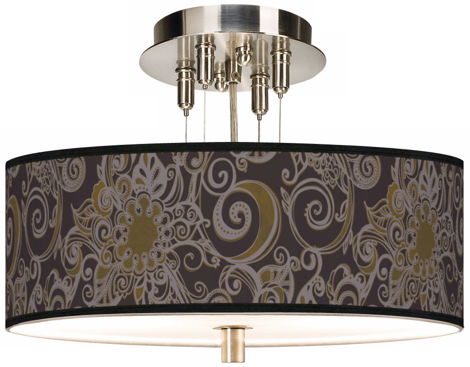 Stacy Garcia Ornament Metal Giclee 14" Wide Ceiling Light