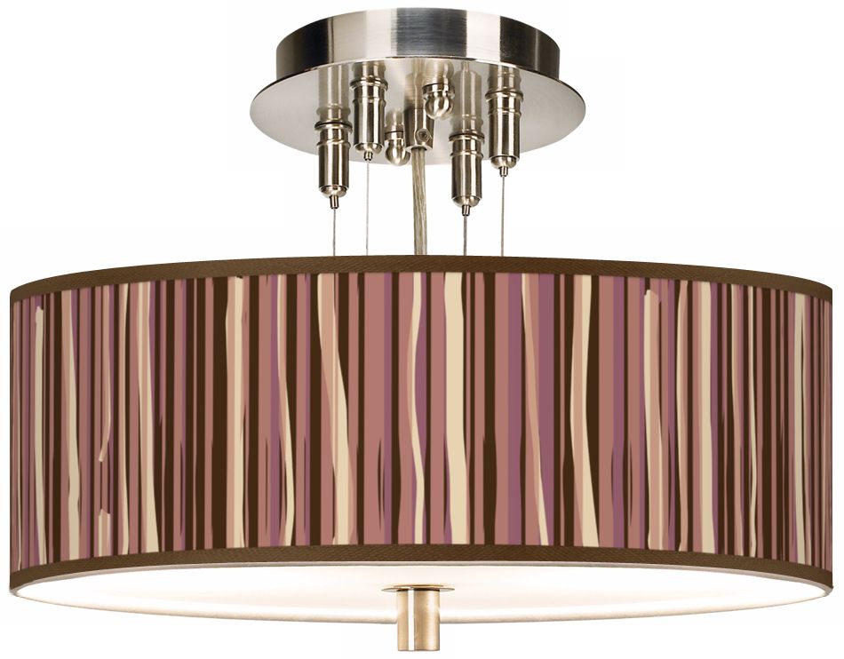 Kalahari Lines Giclee 14" Wide Ceiling Light