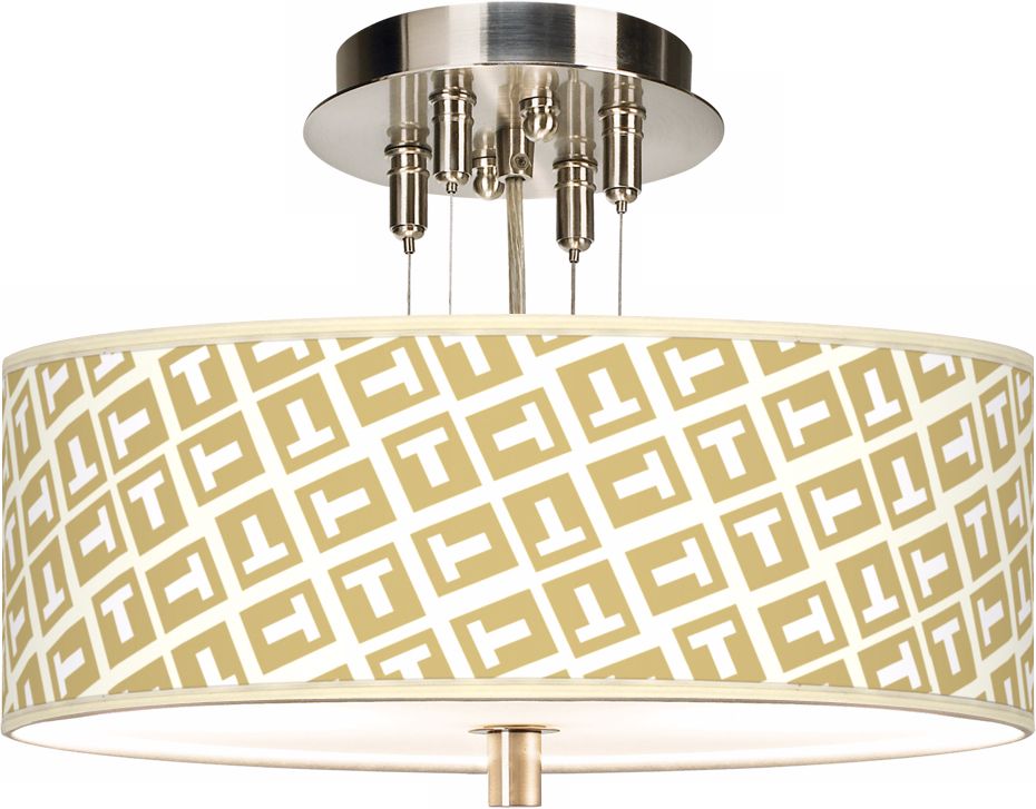 Tee Tumble Giclee 14" Wide Ceiling Light
