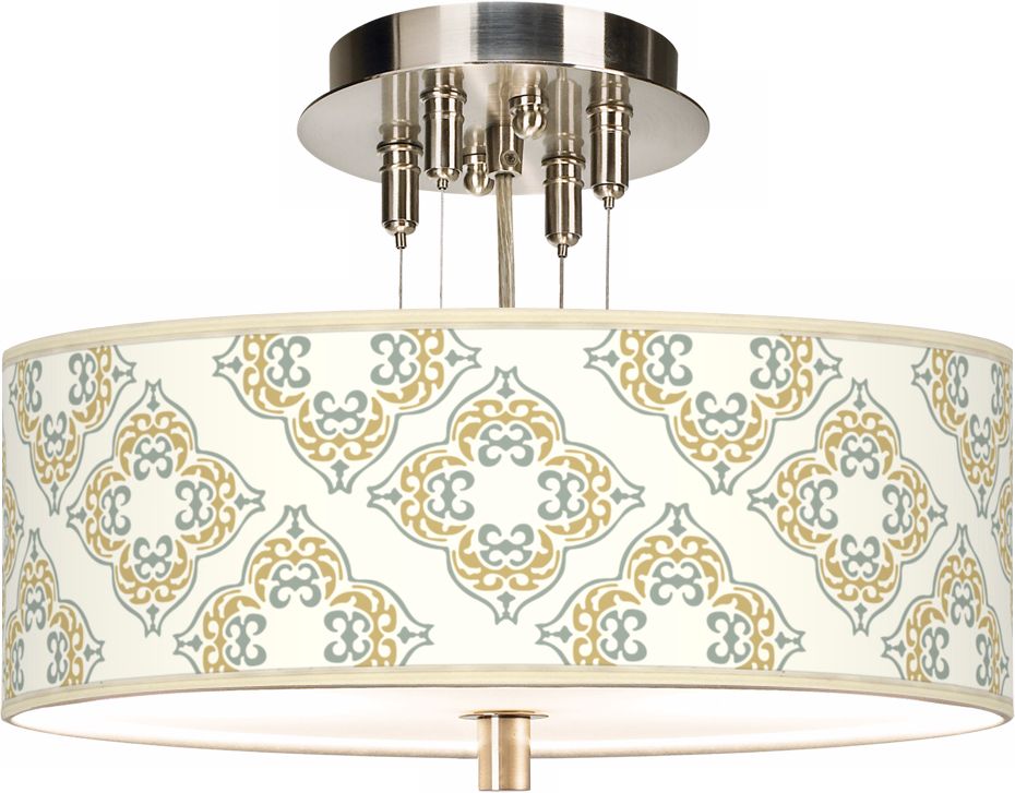 Aster Ivory Giclee 14" Wide Ceiling Light