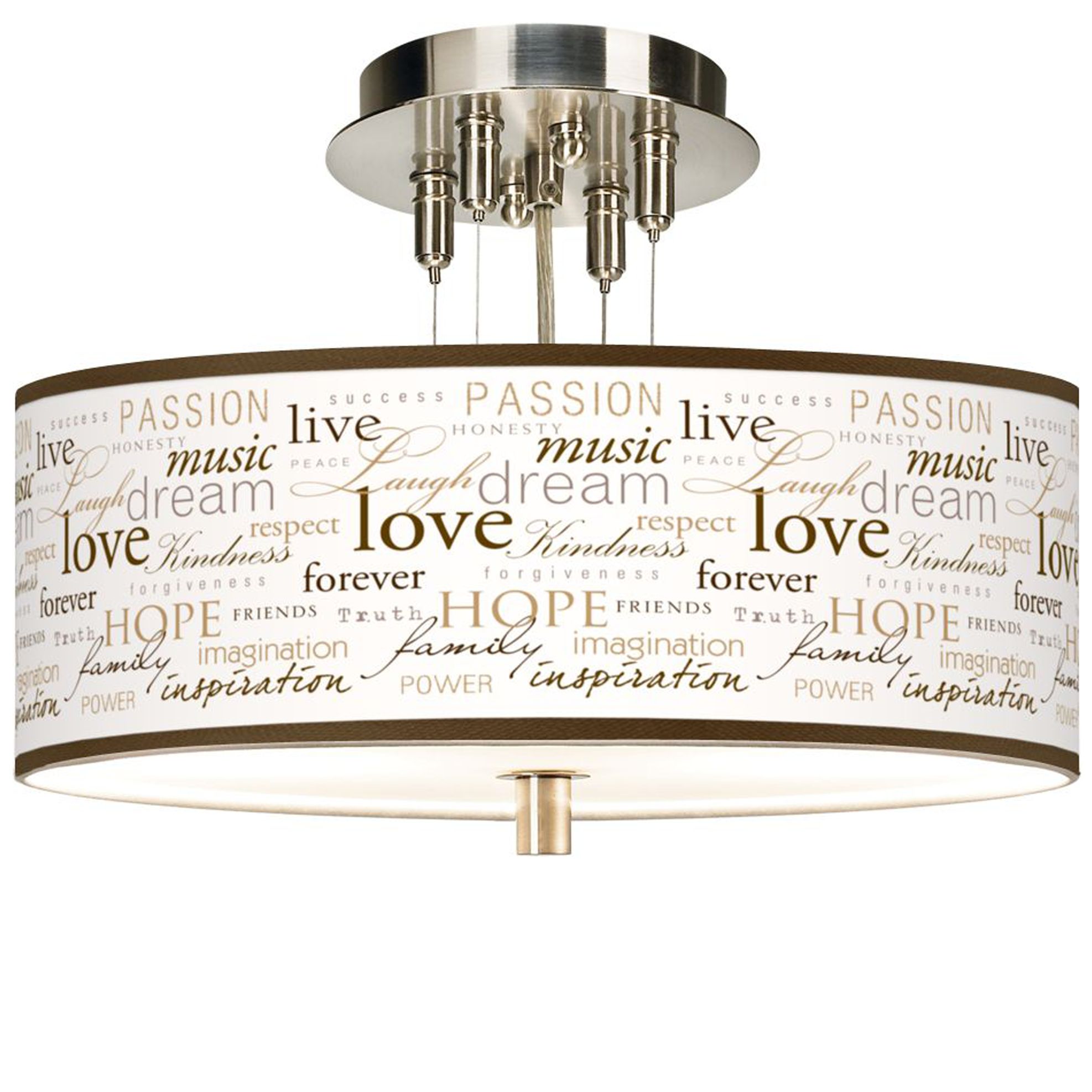 Positivity Giclee 14" Wide Ceiling Light