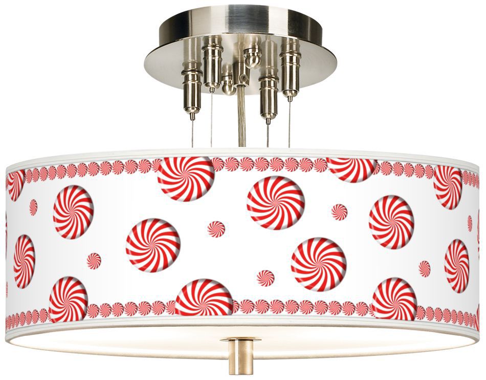 Peppermint Pinwheels 14" Wide Giclee Ceiling Light