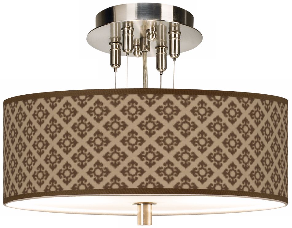 Grevena Giclee 14" Wide Semi-Flush Ceiling Light