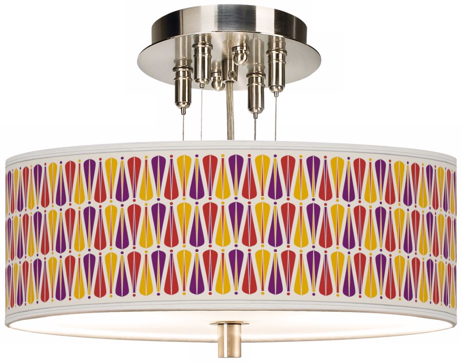 Hinder Giclee 14" Wide Ceiling Light