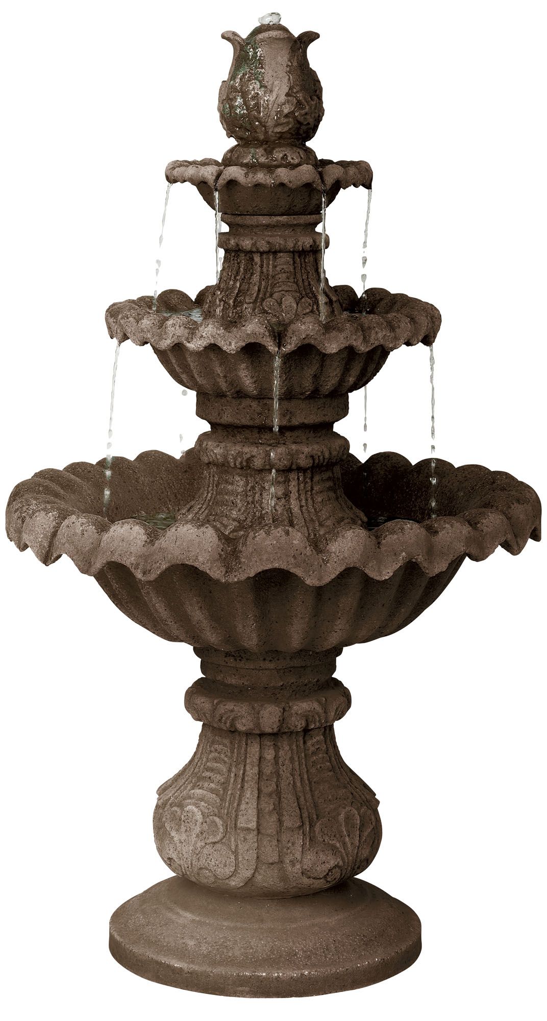 Classic Three-Tier Reconstituted Granite Fountain