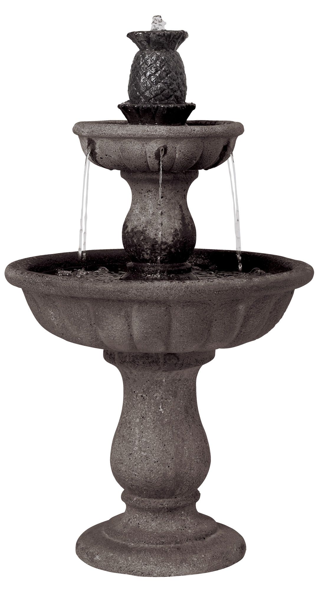 Classic Two-Tier Reconstituted Granite Fountain