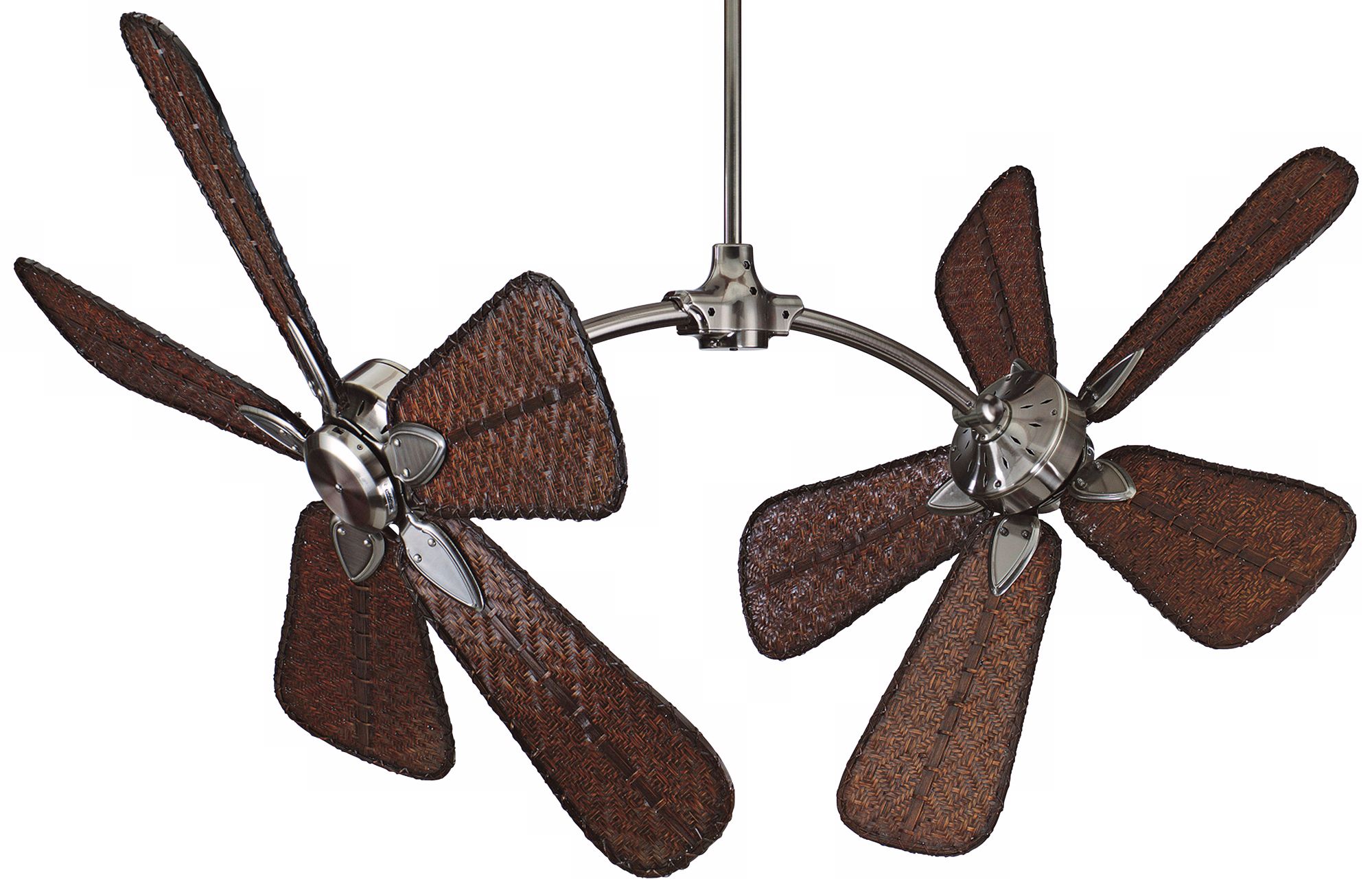52" Fanimation The Caruso Pewter and Bamboo Ceiling Fan