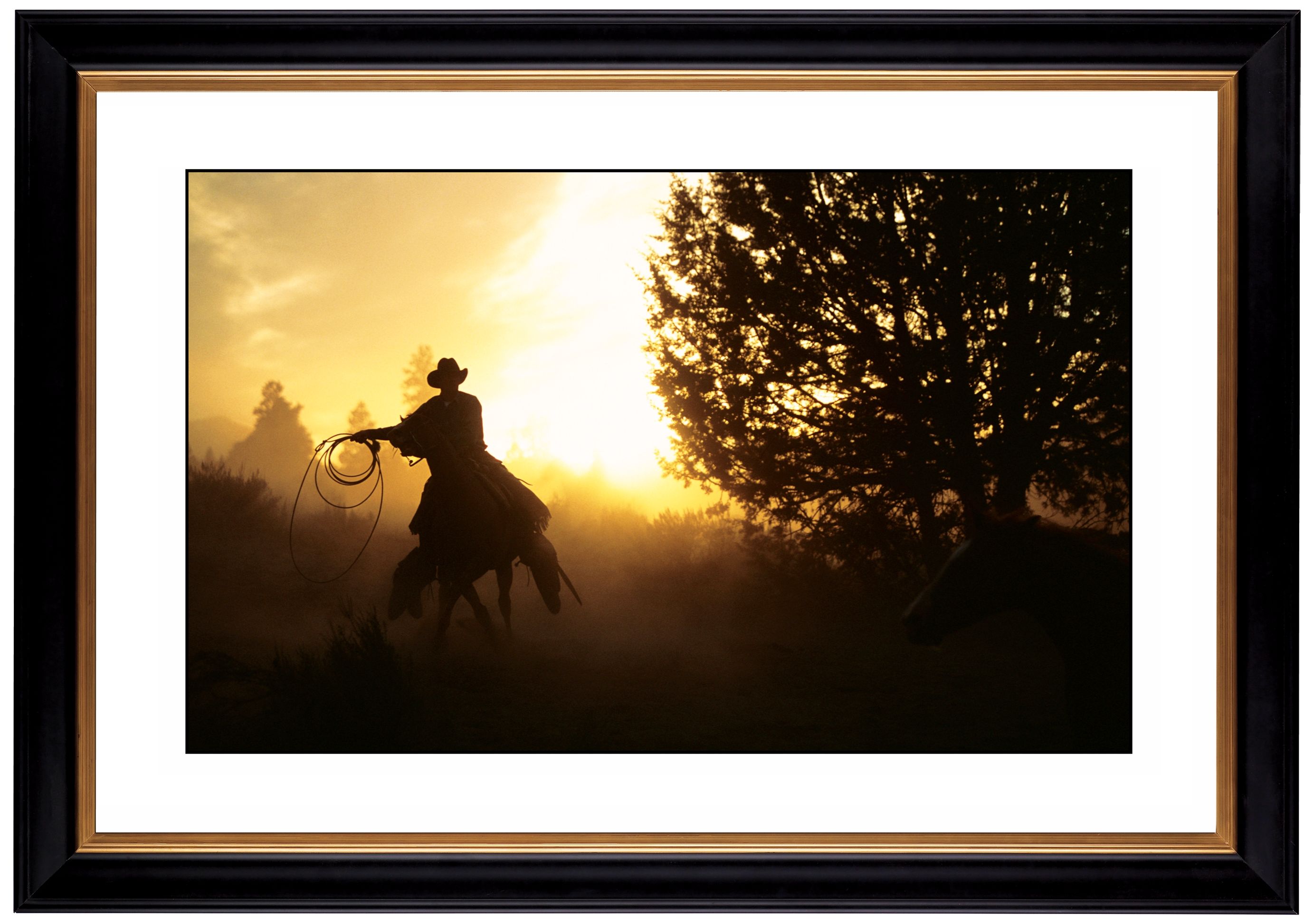 Cowboy Round Up Giclee 41 3/8" Wide Wall Art