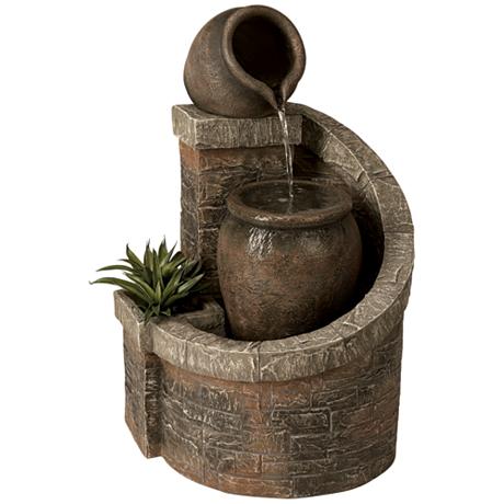 Verona Faux Brick Indoor/Outdoor Garden Fountain - #55656 LampsPlus.com