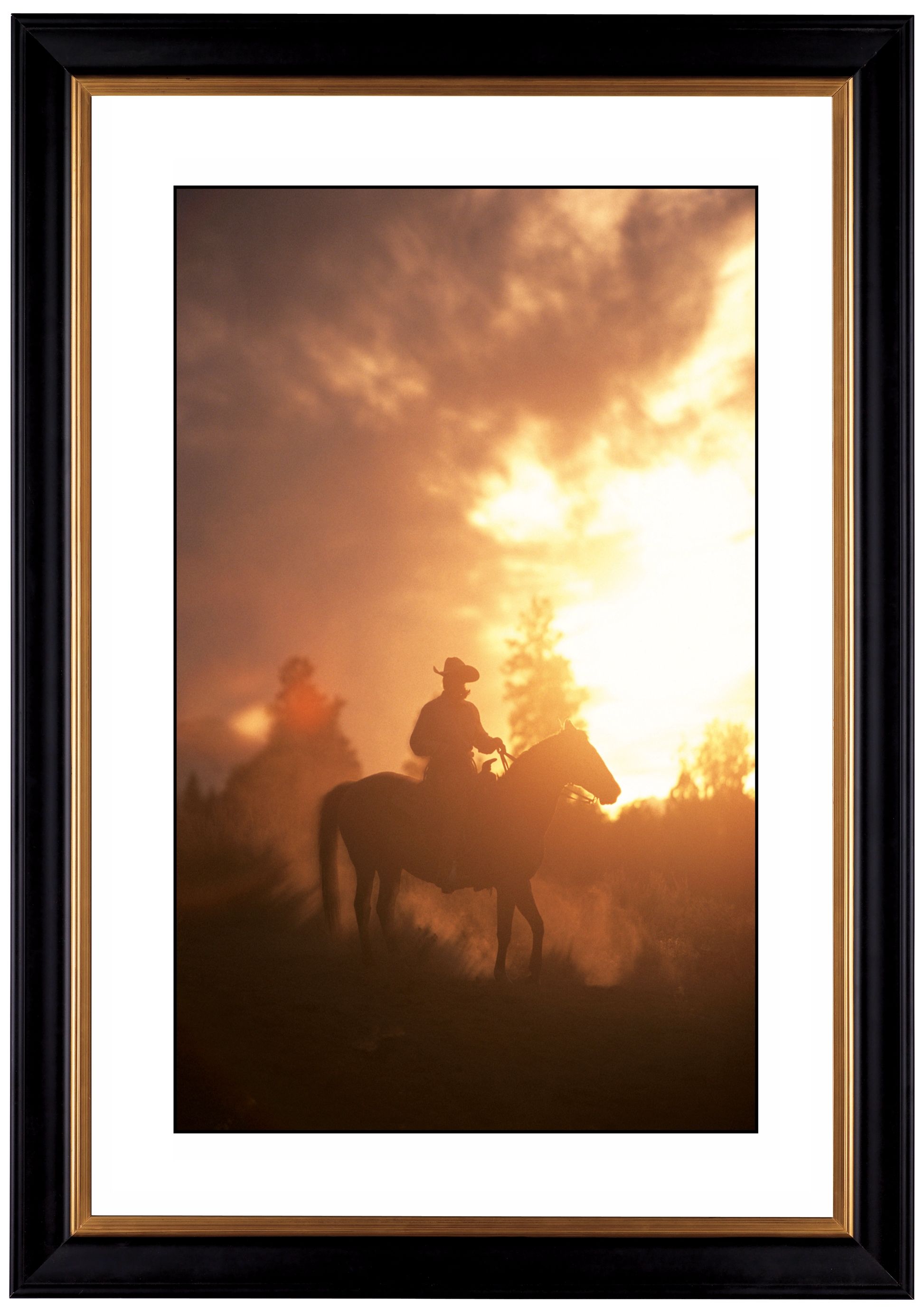 Sunset Round Up Giclee 41 3/8" High Wall Art
