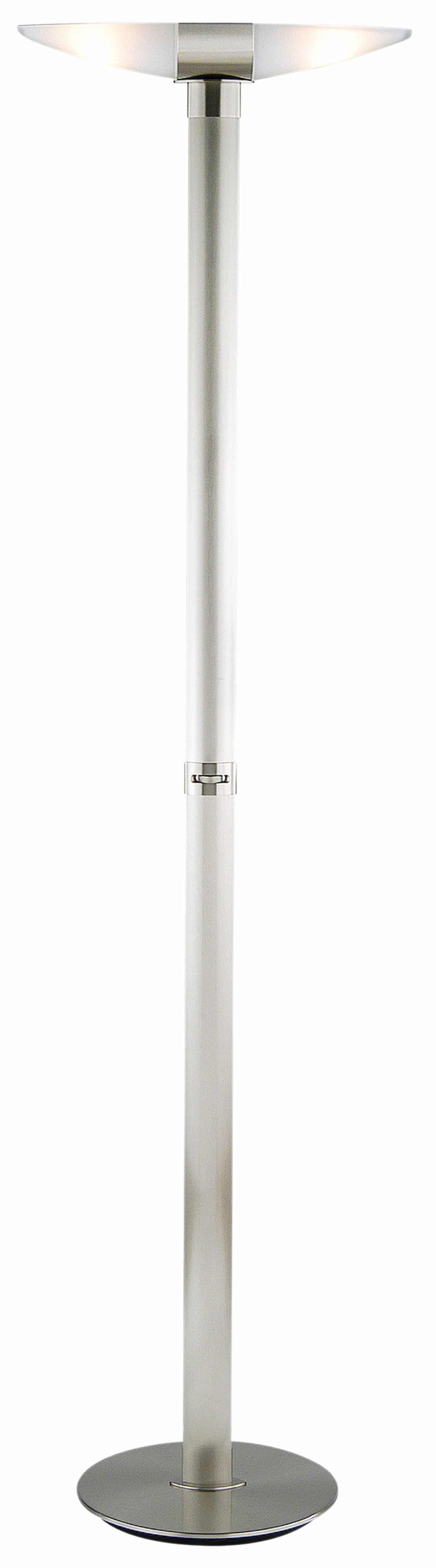Holtkoetter Satin Nickel Tower Torchiere Style Floor Lamp