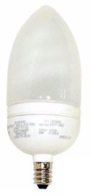 9 Watt B-shape Torpedo Candelabra CFL Bulb